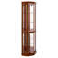 Vitrine de coin lumineuse 6 tablettes avec tablettes réglables en verre trempé et dossier en miroir-205538455