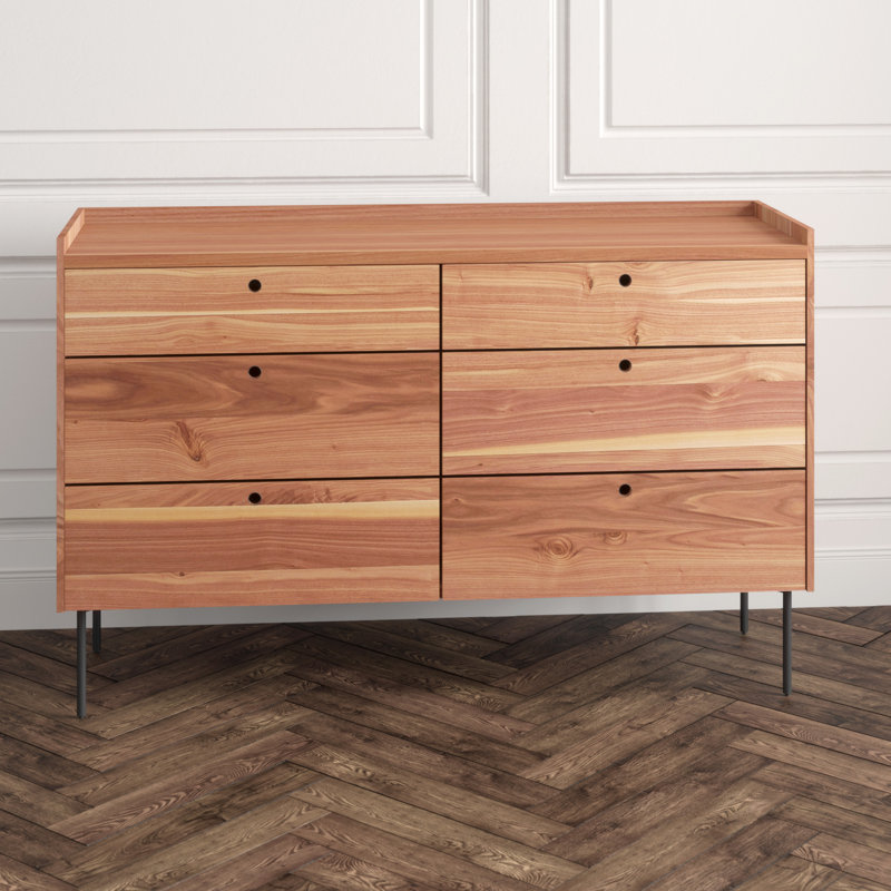 Peek 6 - Drawer Dresser, Rustic Walnut