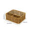 Panier de rangement en plastique à 3 compartiments, organisateur de tiroir compartimenté, plateau de rangement aspect osier pour tiroir de cuisine, garde-robe, garde-manger, salle de bain, décoration intérieure-2134102590