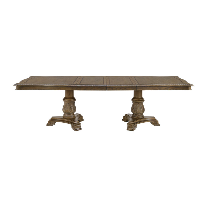 Grethel Rectangular Dining Table With 2 18" Leaves In Walnut