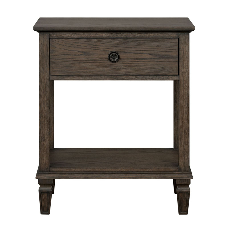 Table de chevet Victoria brun antique, Brun