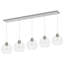 Luminaire suspendu linéaire en acier inoxydable 5 lumières-516236091