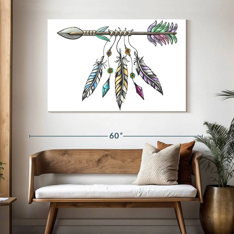 Mait Tribal Arrow, 32" H x 48" W