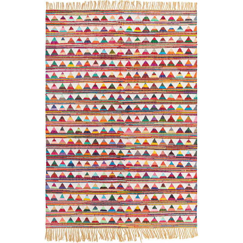 Jillann Cotton Geometric Indoor Rug, Rectangle 8' x 11'