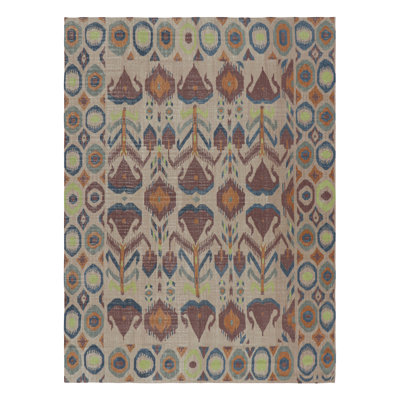 Rug & Kilim's Modern Classics Flatweave Rug In Cream-Beige With Ikats Patterns