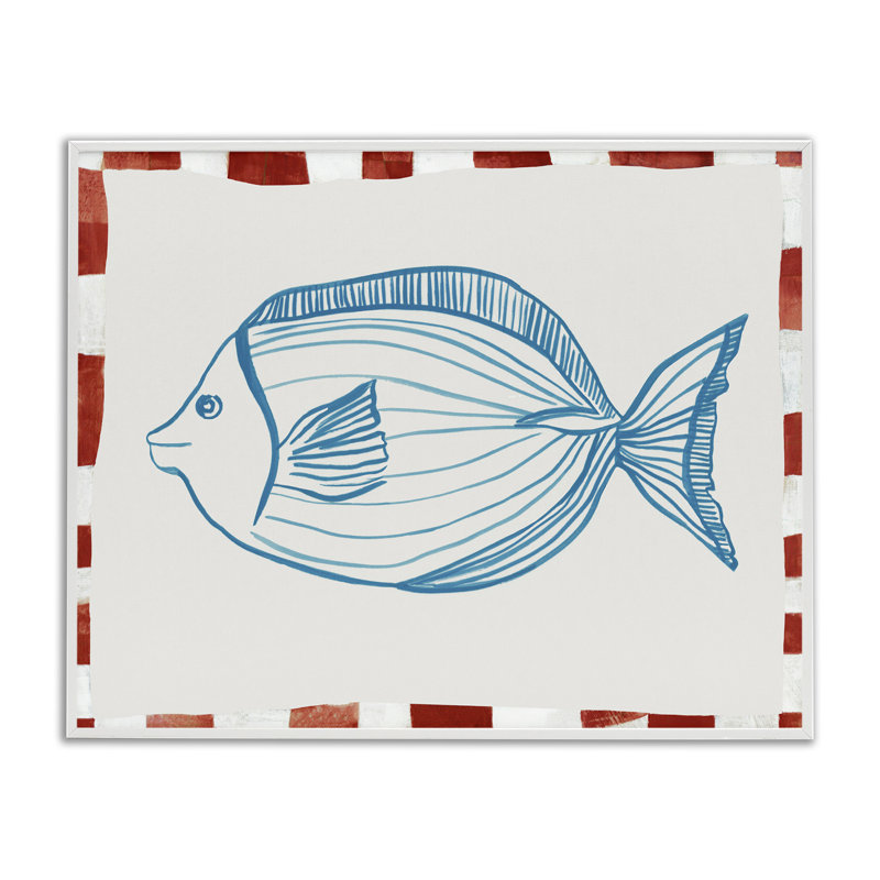 Croquis de giclée, dessin de Hannah Dawson, H 11 po x l 14 po, Estampe numérique encadrée blanc bord de mer