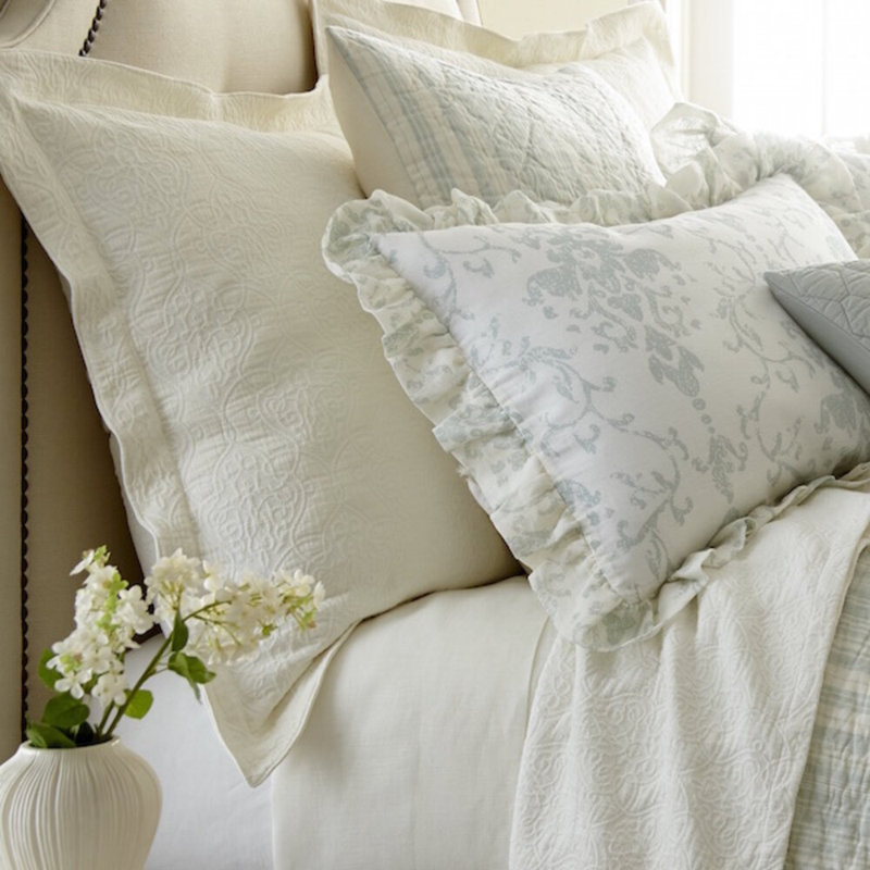 Gwen Percale Quilt, Twin Quilt + 1 Sham, Ivory