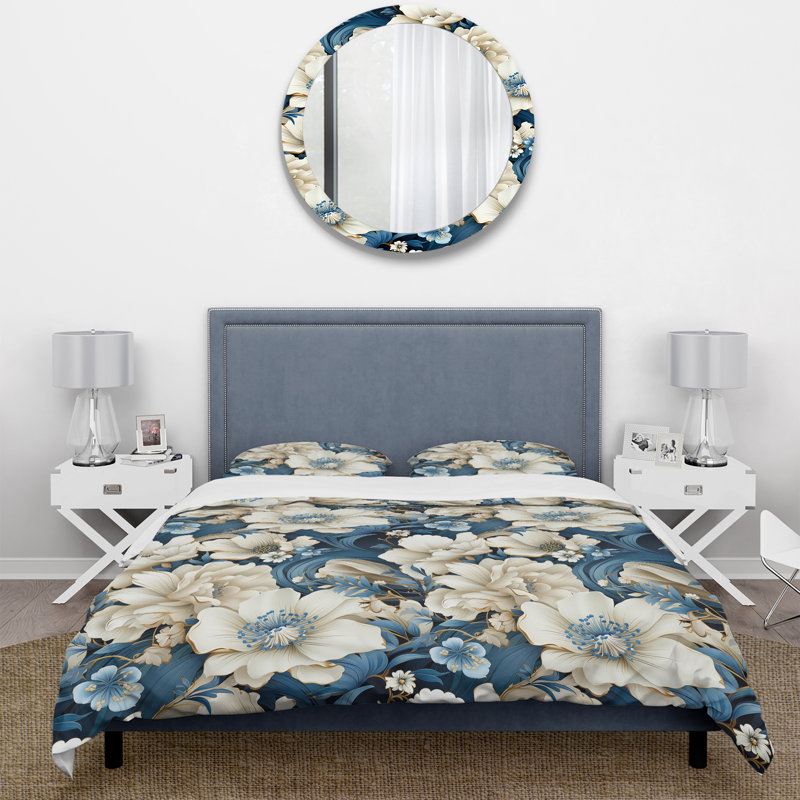 Literie à motif cachemire Coastal Breeze III, Housse de couette simple + 1 taie décorative stan