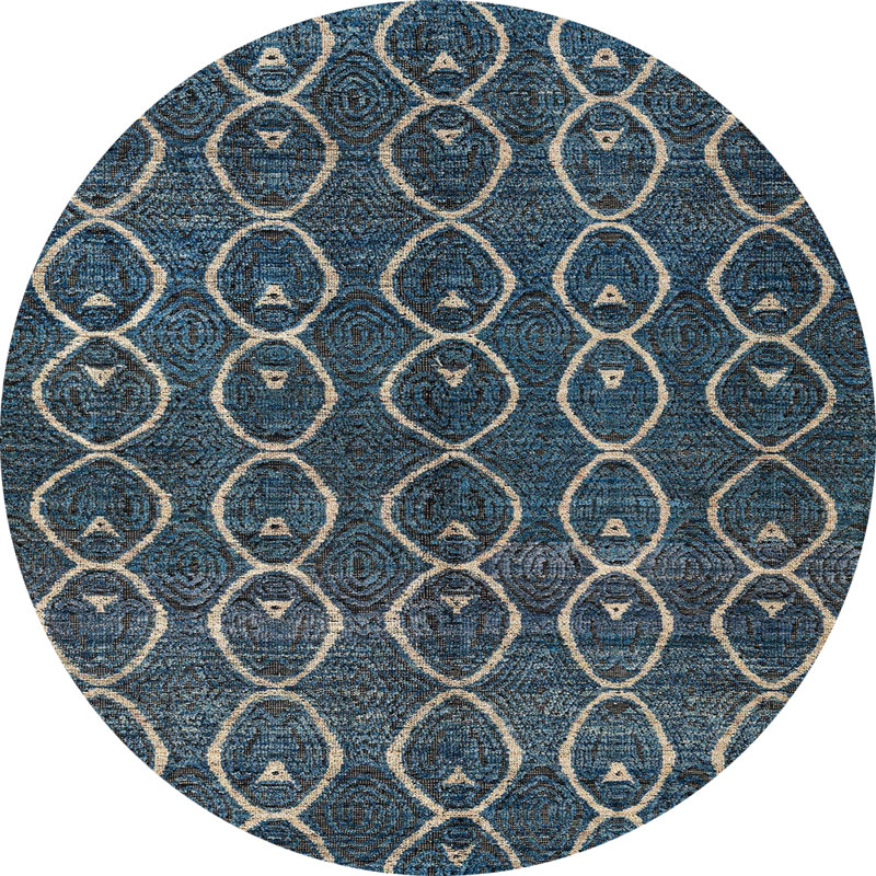Tapis abstrait moderne 4913, Rond 8 pi