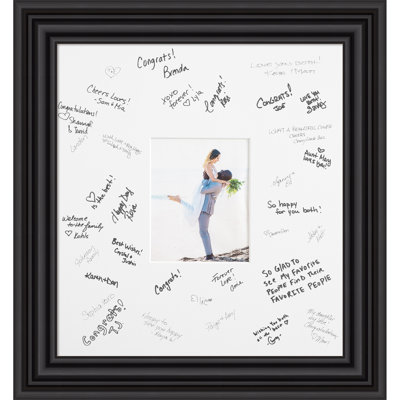 Colonial Signature Mat Picture Frame, Photo Frame Wedding Guest Book Alternative, Autograph Picture Mat for Signature Board, Wedding Celebrations Graduations Support Encouragement or Retirement