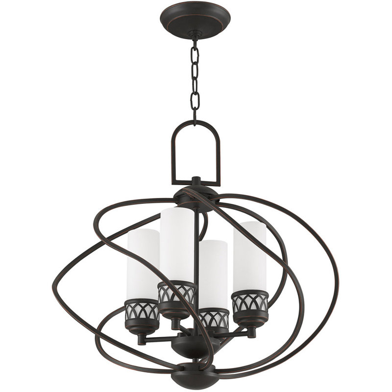 4 - Light Classic / Traditional Chandelier, Olde Bronze