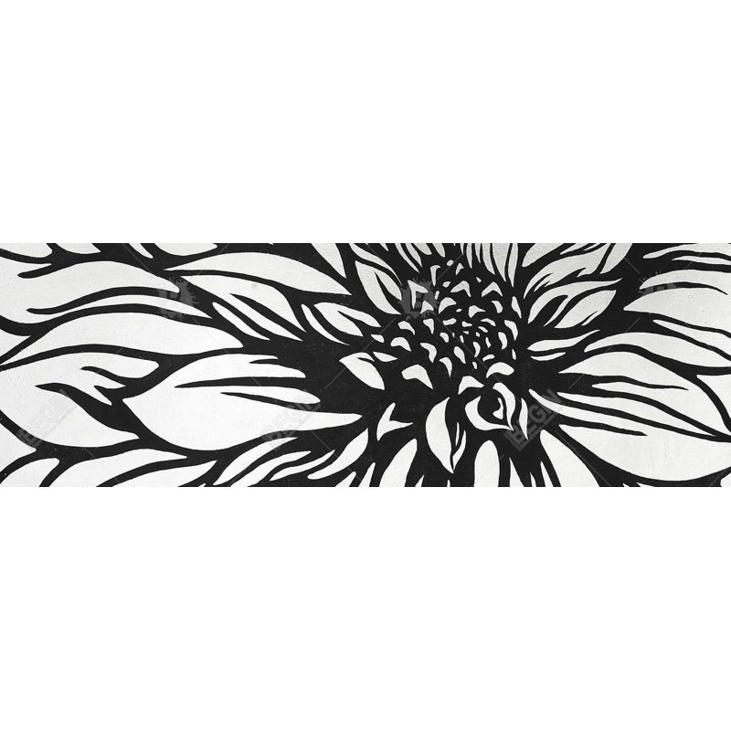«Dahlia Flower Outline Style» sur toile