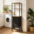 Freestanding Laundry Hamper with 3-Tier Shelves, Rustic Laundry Basket， Slim Space-Saving Metal Wood Laundry Room Organizer with Removable Fabric Bag for Beside Washing Machine, Bathroom & Small Narrow Corners