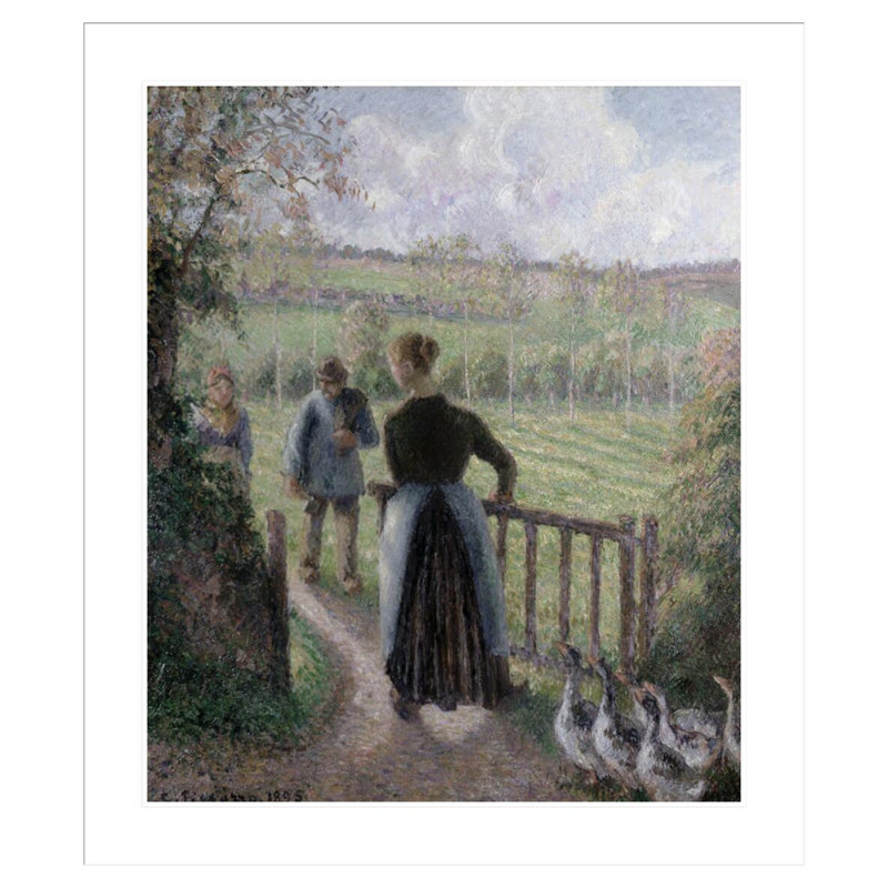 La femme aux oies par Camille Pissarro, H 38,87 po x l 33,5 po