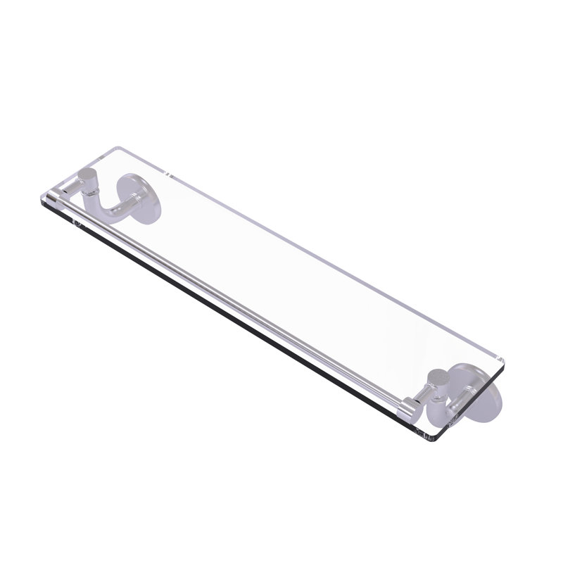 Tioga Industrial Pipe Shelves, Satin Chrome