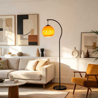 59" Arched Floor Lamp With Bulb