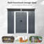 Metal Outdoor Storage Shed Black With Window And Transparent Plate