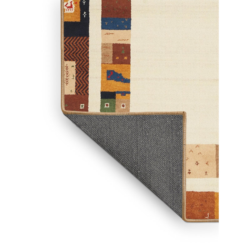 Tapis beige / rouge / vert Ruhlman, Rectangle 5 pi x 8 pi