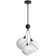 3 - Light Modern Dimmable Globe Keyari With Frosted White Glass Shade