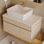 Petit meuble-lavabo flottant simple 31,5 pouces avec vasque en céramique-1919821095