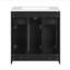 Meuble-lavabo de 30 po avec lavabo encastré et tiroirs, surface peinte, portes à fermeture en douceur, armoire de salle de bain avec tiroir basculant-25093301-25093300
