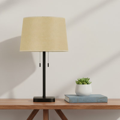 Abat-jour tambour en papier brun clair