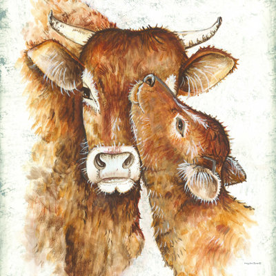 Ayme " Mama And Baby Calf "
