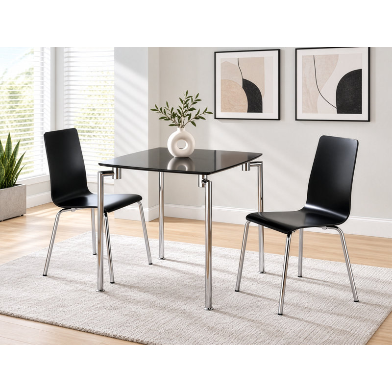 Penkridge 2 -Person Dining Set, Black