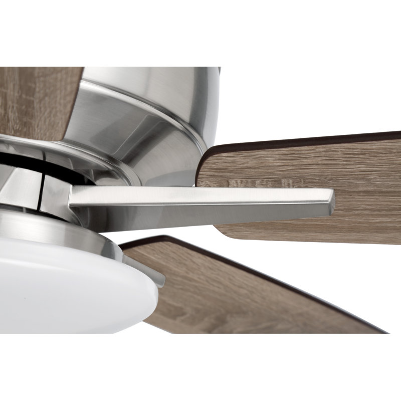 Super Pro 112 Slim Light Kit 60'' Ceiling Fan with LED Lights, Brushed Polished Nickel