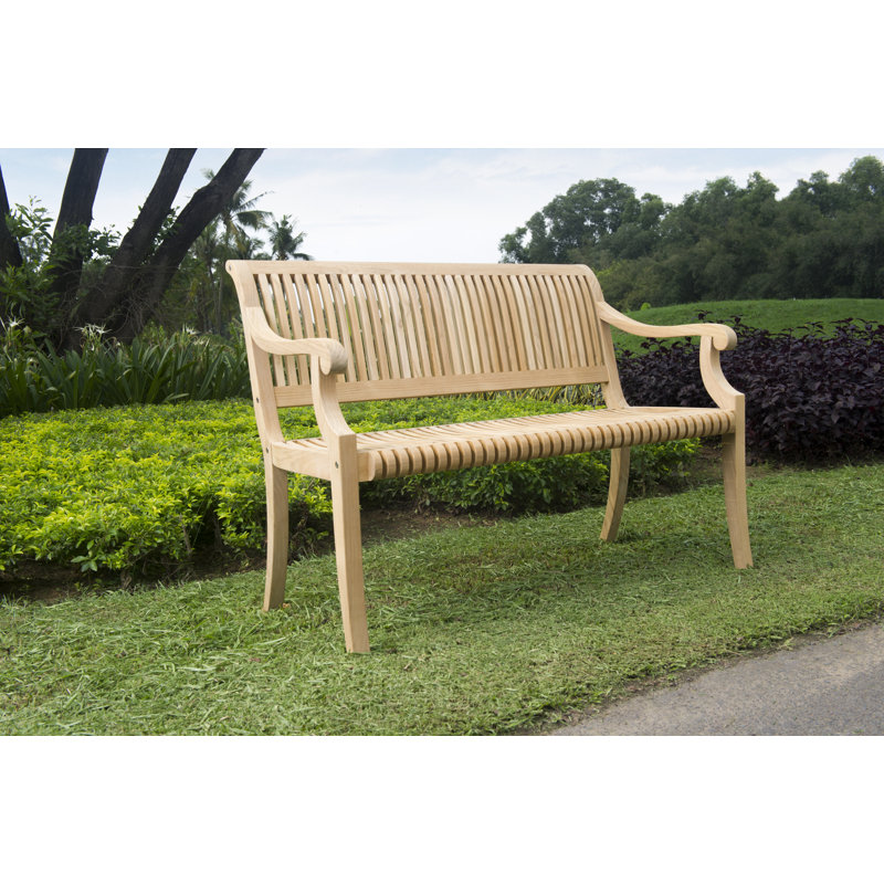 Palm Teak Garden Bench
