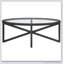 Table basse moderne en verre simple, table basse en verre trempé, base en bois massif, plateau rond en verre transparent