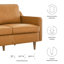 Causeuse en cuir véritable Impart-104568594
