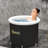 Ice Bath Tub For Athletes' Endurance, 79 Gallon Portable With Cover And Carry Bag, Black Being, -