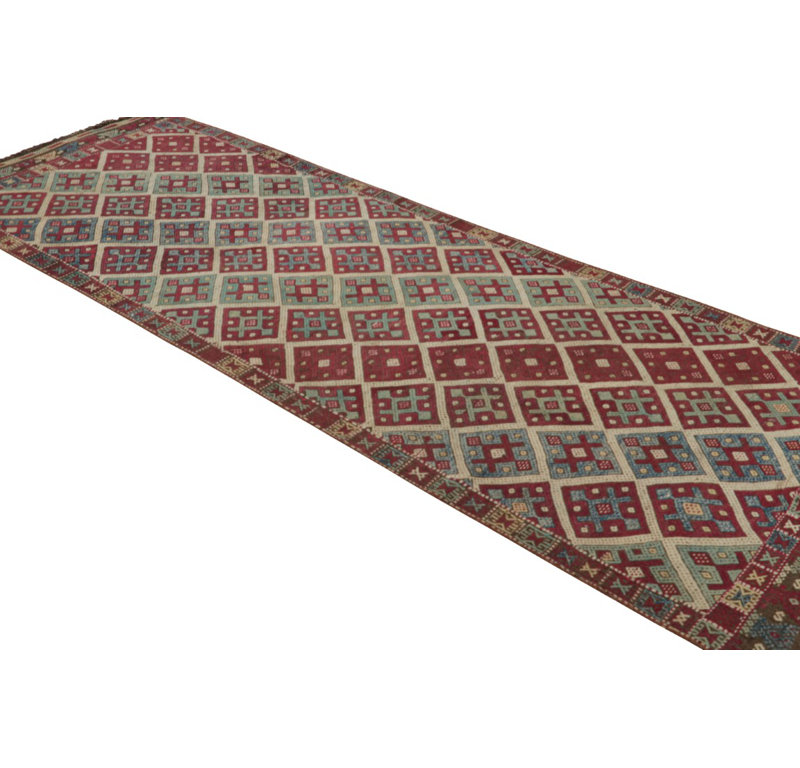 One-of-a-Kind 3'5" X 10'5" Flatweave Area Rug