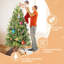 Arbre de Noël avec embouts en PE + PVC - Arbre de Noël à branches pleines avec branches à charnières, assemblage facile, support en métal stable, décoration de Noël vert classique-2060321315