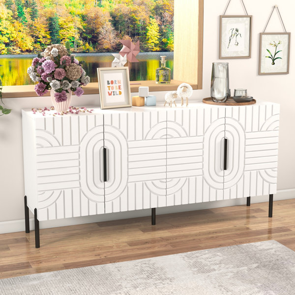 Ebern Designs Elua Metal Accent Cabinet | Wayfair