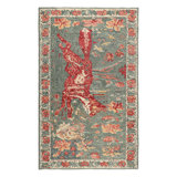 Burano Hand Knotted Wool Animal Print Area Rug