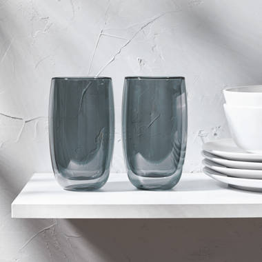 Zwilling Sorrento 2-pc Double-Wall Latte Glass Set - Smoke Grey