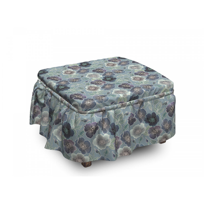 Housse pour repose-pieds floral saison country