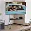 Walk around the TV stand with an antique,black  movable stand for a floor-standing display TV cabinet and projection TV stand