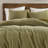 3PCS Full/Queen Waffle Washed Duvet Set