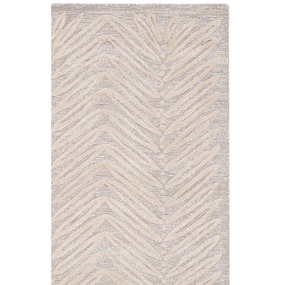 Geraro Martha Stewart Hand Tufted Wool/Viscose Floral Rug in Beige