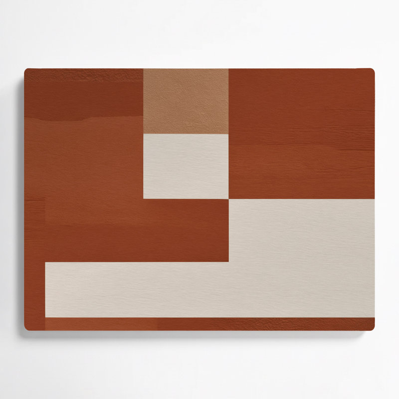 Minimalisme 59, art mural en métal brun, 20" H x 30" W