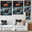 Une fleur de souci orange en fleurs I - impression sur toile-652858072-652858075