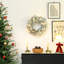 Handcrafted Faux Lighted Polyethylene Plastic, Metal 60cm Wreath