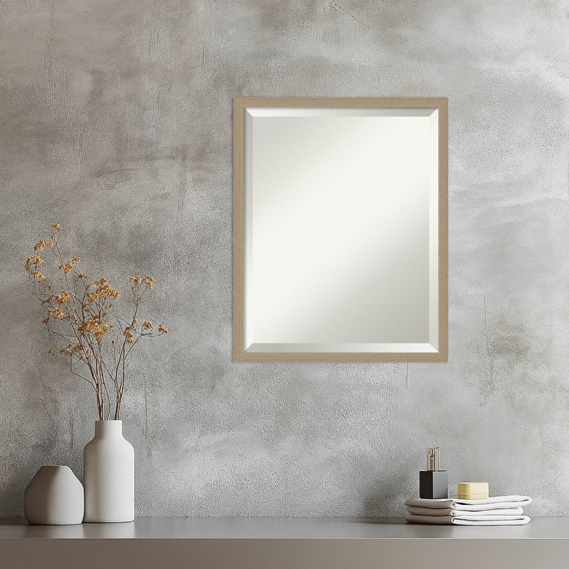 Miroir mural Alberto, 17 in. W x 21 in. H, Brun émeri