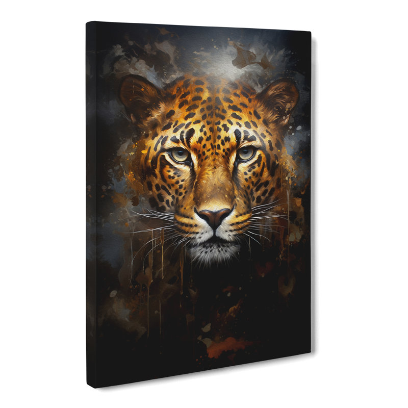 Leopard Romanticism - Wrapped Canvas Print, 50cm H x 35cm W x 3cm D