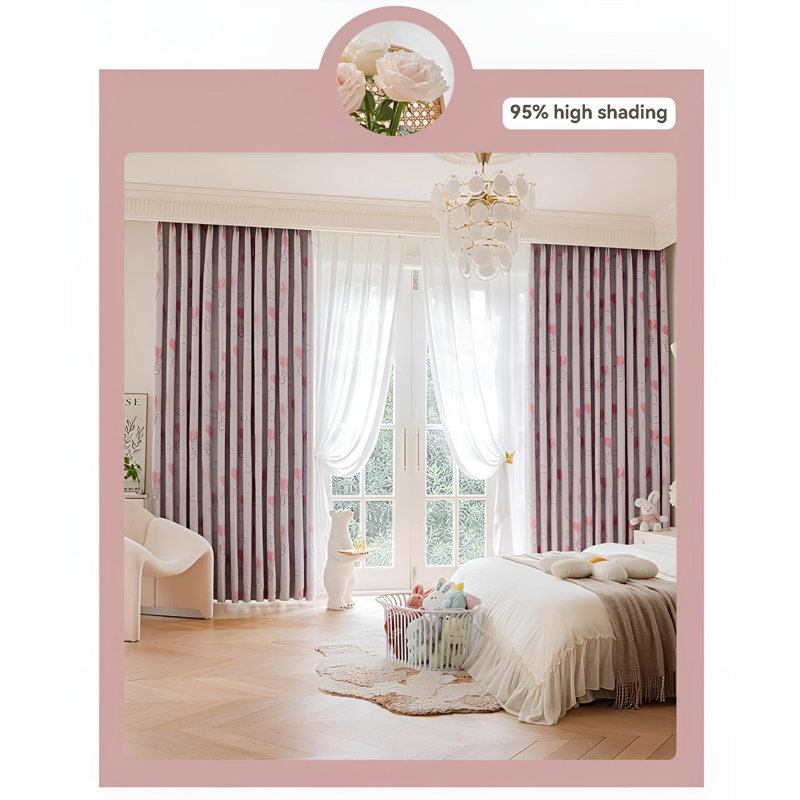 Griffeth Room Darkening Curtain Single Panel, 78.74" W x 106.3" L