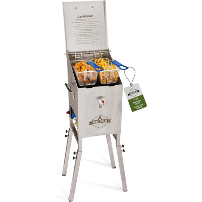 Friteuse d'extérieur au propane 4 gallons avec panier Hike Crew, friteuse d'extérieur 57 000 BTU