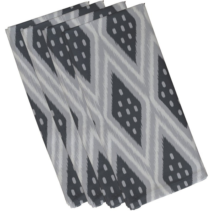 Ensemble de serviettes 4 pièces Sabrina, L 18 po x L 18 po, Gris / gris foncé